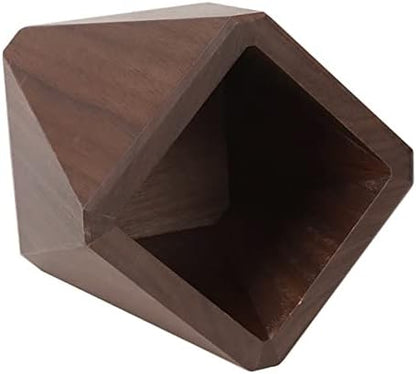 Black Walnut Wooden Pencil Box, Multiple-Use Desk Writing Stationary