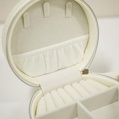 COLLECTIVE HOME Monogram Jewelry Box for Travel - 4.5 Inch Spacious