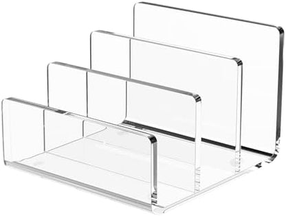 Richboom Acrylic File Sorter, 8.5"x6.3"x6.2", Upright File Organizer
