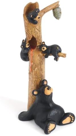 DEMDACO Bearfoots by Jeff Fleming Honey Tree Black Bear Resin Figurine