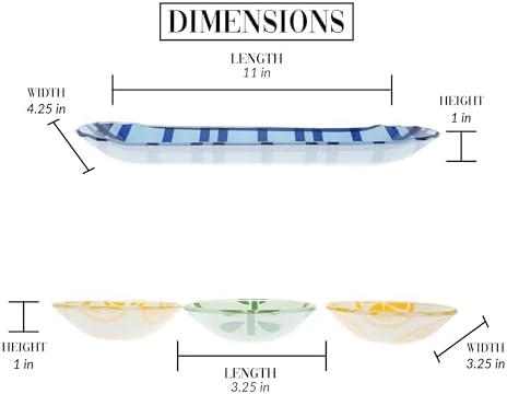 Pavilion Gift Company - Lemons - 11" Serving Tray with Three 2 Oz Bowl