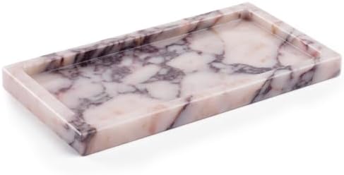 Calacatta Viola Marble Tray 10"x5", Bathroom Vanity Organizer
