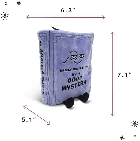 Punchkins Book Plushie - Easily Distracted by a Good Mystery, Gift for