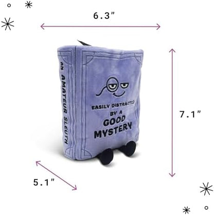 Punchkins Book Plushie - Easily Distracted by a Good Mystery, Gift for
