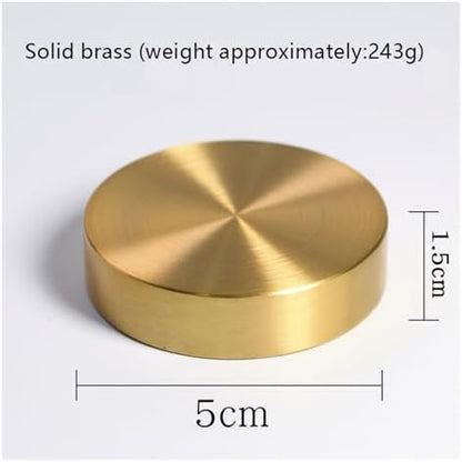 2pcs Solid Brass Paperweight - Vintage Decorative Office Supply for