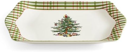Spode Christmas Tree Collector Serving Tray - Checkered