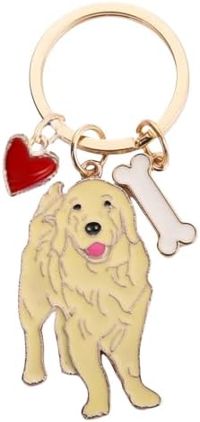 Cute Puppy Dog Keychain Golden Retriever Key Charm Keychain Pet Lover