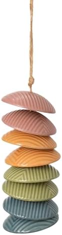 Woodstock Chimes Ceramic Disc Chime 26" Rainbow Wind Chime for