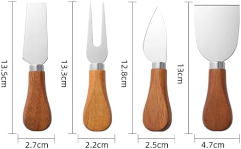 YUANQIAN Cheese Knife Set with Acacia Wood Handles - Cheese Knife