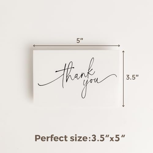 SPIRITDUST 52-pack Thank You Cards Bulk with Kraft Envelopes &