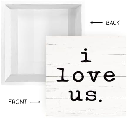 I Love Us Sign, Rustic Wooden Table Signs, Sweet Home Decor, Family