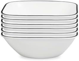 Corelle Simple Lines 6-Piece 22-Ounce Square Bowl Set