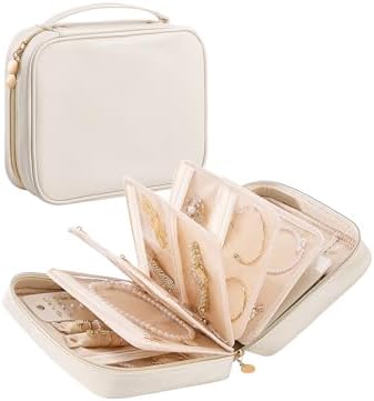 Lolalet Travel Jewelry Case, Large Jewelry Storage Binder Organizer