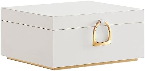 SONGMICS 2-Layer Jewelry Box with Handle, Removable Tray, Floating