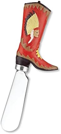 Supreme Housewares Western Cowboy Boot Cheese Spreaders, Hand-Painted