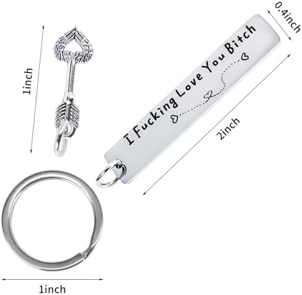 Teniinet Best Friend Keychain for Women, Stainless Steel Key Chain