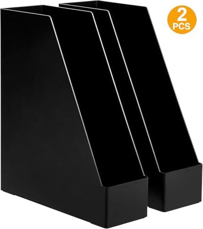 Amazon Basics Plastic Desk Organizer Magazine Rack and File Holder