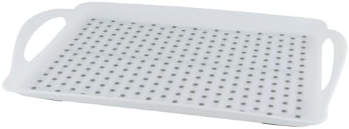 MDLUU Non-Slip Serving Tray with Handles, Food Serving Platter, Set of