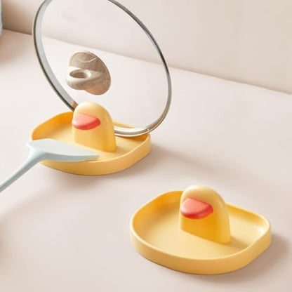 ARTIBETTER Yellow PP Kitchen Pot Lid Holder Stand for Pan Lids and