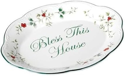 Pfaltzgraff Winterberry Bless This House Plate - 11-Inch