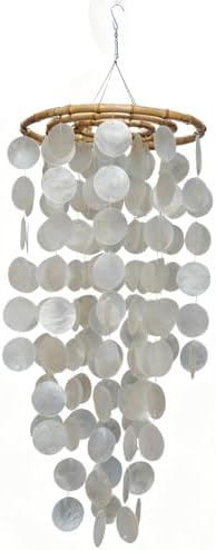 32" White Capiz Shell Wind Chime