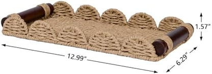 CubesLand Bathroom Toilet Paper Tray Organizer, Scalloped Decorative