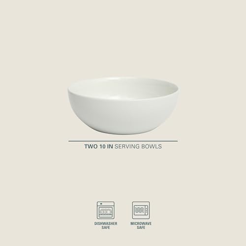 Gibson Home Extra Large Serving Bowls Set of 2-100 oz 10-Inch White
