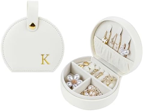 Travel Jewelry Case,Personalized Jewelry Box,Elegant Half-Moon Design