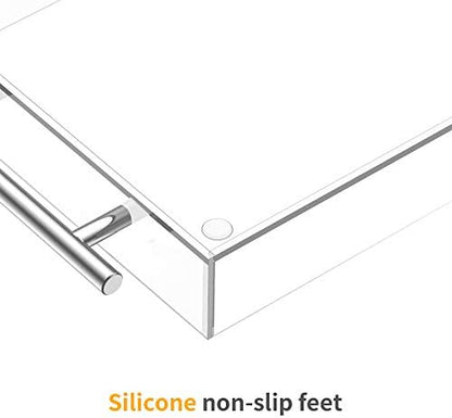 Richboom Clear Acrylic Serving Tray 16"x12" - Coffee Table Living Room