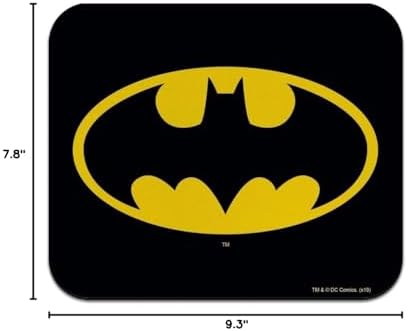 Batman Classic Bat Shield Logo Low Profile Thin Rubber Mouse Pad