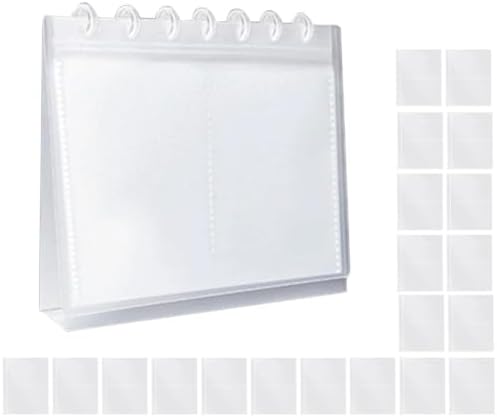 Vertical Desk Calendar Photo Album with 20 Refill Pages for Organizing