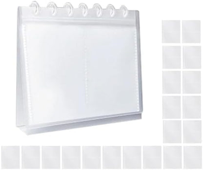 Vertical Desk Calendar Photo Album with 20 Refill Pages for Organizing