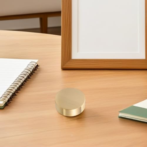 Abaodam Brass Round Paperweights 1.57 Inch Solid Decorative Weights