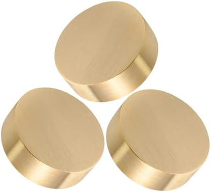 3Pcs round Brass Paperweights for Calligraphy, Heavy Desk Holders