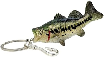 Bass Fishing Keychain Gifts, Bass Fish Key Chain for Men, Cool Fishing
