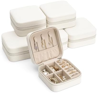 Homde Travel Jewelry Case for Women: 6 Small Boxes for Group&Team Gift