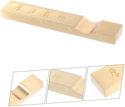 Xmas Brass Chinese Calligraphy Paperweight for Desk Decoration, Golden