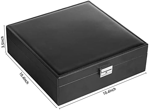 Jewelry Box, Jewelry Boxes for Women & Men with PU Leather, 2 Layer