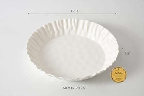 Pampa Bay Mascali Bianca Round Deep Server, 15" x 15" x 2.5"