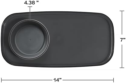 madesmart Dipware Appetizer Plate, Carbon