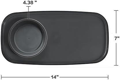 madesmart Dipware Appetizer Plate, Carbon
