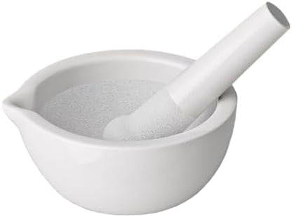 Porcelain Mortar Pestle Set Unglazed Grinding Surface Excellent for