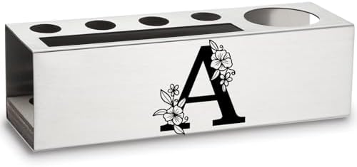 akeke Letter A Monogram Personalized Pencil Holder Gifts for Work