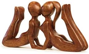 G6 Collection Wooden Handmade Abstract Statue First Kiss Sculpture