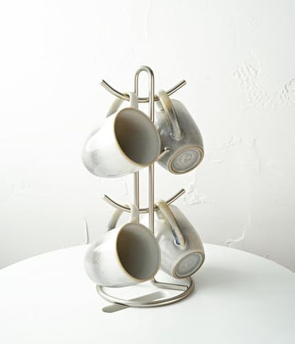 Bosmarlin Ceramic Coffee Mug Set of 4, 17 Oz, Coffee Cups with Big