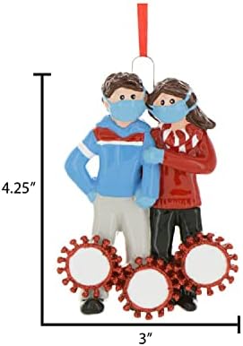 Personalized Our First Christmas Ornament 2026, Couple Face Mask