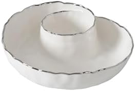 Portofino Plata, Round Chip & Dip, 9.5” D x 2.75"