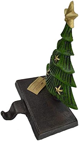 Lulu Decor Cast Iron Decorative Christmas Tree Stocking Holder, Solid