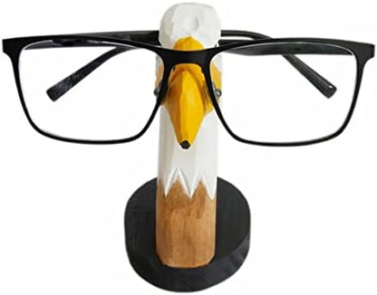 Red Dollar Handmade Wood Carved Animal Eyeglass Holder, Cute