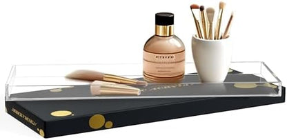Vanity Tray with Gift Box - Acrylic Makeup Organizer for Jewelry Tray